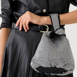 J. Crew Black and Silver Studded Bag